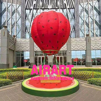 Ballon gonflable en forme d'air chaud de fraise de musique de thème de fraise, a annoncé le ballon de forme d'air chaud