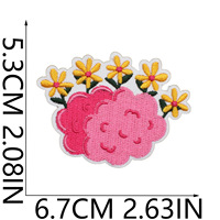 Patch brodé personnalisé en coton, motif 'Faith Over Fear' et lettre florale, thermocollant pour vêtements, pour commande en gros