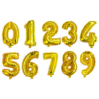 Ballons en feuille d'aluminium numériques de 16, 32 et 40 pouces, ballons à air, chiffres, ballons pour anniversaire, mariage, fête de bébé, décorations de fête