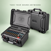 Amplificateur de mixage DJ professionnel avec 8 canaux d'entrée, effets sonores DSP et étui de protection pour systèmes de sonorisation PA