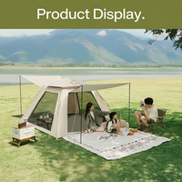 Tente de camping entièrement automatique à ouverture rapide, 3-8 personnes, double couche, tissu Oxford imperméable, tente portable pour la randonnée en plein air, la plage