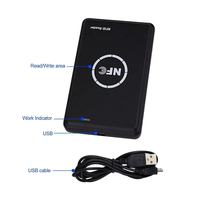 Programmeur NFC USB, porte-clés ABS, carte d'identification EM UID 4305 T5577, lecteur/graveur intelligent RFID, duplicateur pour 125KHz 13.56MHz