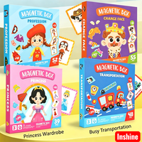Kotak Puzzle Wajah Magnetik Anak-anak, Campur dan Padu Padan, Puzzle Wajah, Mainan Edukasi Dini, Mainan Perjalanan