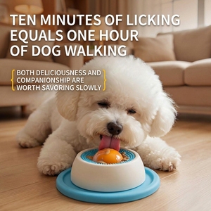 Gamelle interactive anti-éclaboussures et anti-ballonnements, enrichissante, moderne, de luxe, pastel, à alimentation lente pour chien - Product Image 2