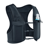 Gilet d'hydratation de course à pied et de randonnée réfléchissant, léger, respirant et portable, avec gourde souple de 500 ml, pour femmes et hommes