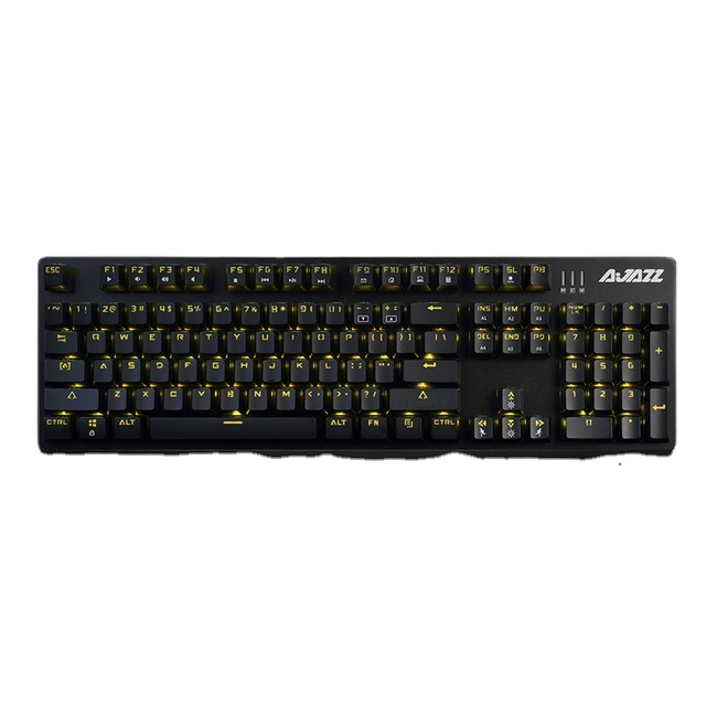 Ajazz AK687 104-Key Wired Keyboard LED Backlight Gaming Mechanical Keyboard for Computer Office/Game