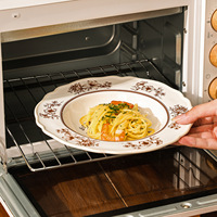 Service de vaisselle Shawn Vintage en céramique émaillée à fines perles, compatible micro-ondes, assiettes à motif végétal de style français, petits bols, tasses, soucoupes, rétro