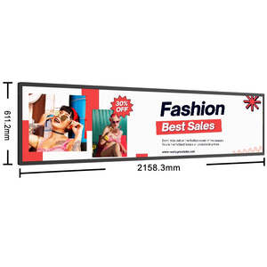 Màn hình quảng cáo LCD thanh siêu rộng 23 inch, 35 inch, 43 inch, 48 inch, 88 inch, hỗ trợ <span class=keywords><strong>video</strong></span> 4K, màn hình quảng cáo kỹ thuật số, hoạt hình kỹ thuật số, SDK - Product Image 1