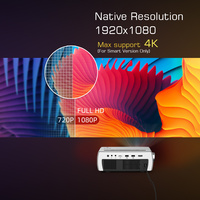 Proyektor Saku Portabel Video LED LCD Pintar Ponsel Byintek K18 Real 1080p 4K (Tambahan 40USD untuk Android)