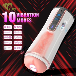 Cangkir Masturbasi Pria TT FOREST 3-in-1 10 Mode Getaran Bahan TPE Dildo Stimulator Dewasa - Product Image 4