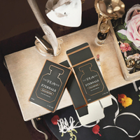 Boîte en carton noir personnalisée pour parfum, emballage cadeau, boîte rigide en papier couché pour cosmétiques, déballage