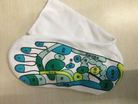 Nouvelle arrivée en gros bas prix point de pression réflexologie chaussettes de massage en anglais