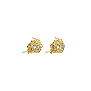 Pendientes de Plata S925 con Forma de Rosa y Anillo Ajustable, Colgante para Dedo, Accesorios de Joyería Personalizados, Soporte Vacío 1292 - Product Image 5