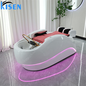 Estación de spa Kisen Premium Hair Auto Wash 4D Masaje de cuerpo completo Hidratación de vapor Panel táctil inglés Colores personalizados Voltaje global - Product Image 4