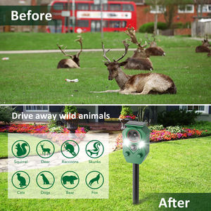 Repelente de animales ultrasónico Solar para exteriores, carga USB, luz LED, gato, perro, pájaro, Marta, disuasorio, dispositivo de Control de plagas de jardín - Product Image 5