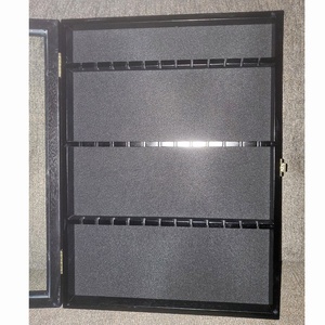 Caja de madera para recuerdo, cajita de sombra con cierre para pared, puerta de vidrio, expositor de cuchara de té de madera - Product Image 5