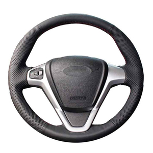 Funda de <span class=keywords><strong>Volante</strong></span> Deportiva de 3 Radios en Fibra de Carbono y Cuero de Microfibra para Ford Fiesta 2008-2013 <span class=keywords><strong>Ecosport</strong></span> 2013-2016 - Product Image 1