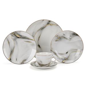 <span class=keywords><strong>Service</strong></span> de table en marbre réutilisable, bon marché, 24 pièces, 50 52 pièces, 60 pièces, 72 86, 100 pièces, <span class=keywords><strong>service</strong></span> de table - Product Image 2