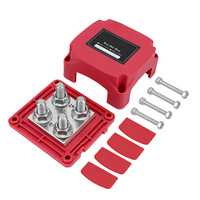 Barre omnibus 4xM10 pour applications automobiles, VR, marines, camions, bateaux, usage intensif, 400A 48V, en cuivre étamé, boîtier de distribution de puissance et de mise à la terre