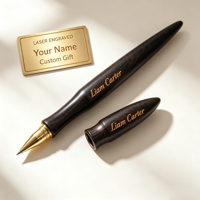 Stylo en bois de santal de luxe fait main, stylo professionnel pour signature, cadeau d'entreprise haut de gamme, gravure personnalisée, vente en gros