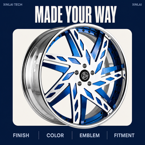 ล้อแม็กซ์ XINLAI คุณภาพสูง สีฟ้าแคนดี้ ขนาด 19 20 21 นิ้ว 5x112 สีเงินขัดเงา ดีไซน์แบบกังหัน สำหรับรถยนต์เมอร์เซเดส-เบนซ์ เอสคลาส W223 - Product Image 6