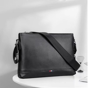 Men's Shoulder <b>Bag</b> Genuine Leather Black Crossbody <b>Bag</b> Fashionable Everyday Use - Product Image 2