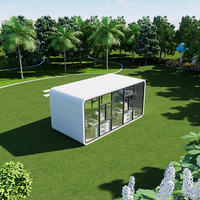 Cabine préfabriquée intelligente en forme de pomme, bureau intérieur, pods de jardin pour villa, hôtel et appartement avec moulage de toit triangulaire