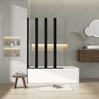 Paroi de douche pliante multi-panneaux moderne DMAN pour baignoire, gain de place, enclos en verre pour salle de bain