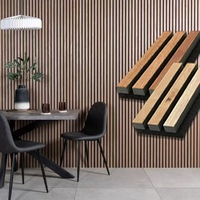 Panneau mural insonorisant en MDF, panneau acoustique en bois à lattes, isolation phonique, décoration intérieure