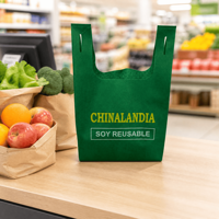 Sac de courses pliable en non-tissé, personnalisé avec impression, écologique, recyclé, réutilisable, avec poignées, prix usine de gros promotionnel
