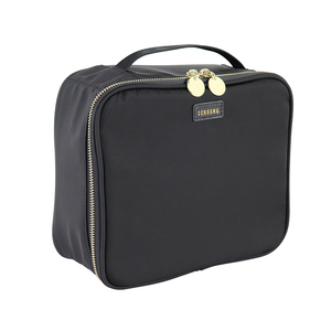 Custom Logo Leather Travel Portable <b>Makeup</b> Bag Cosmetic Box Three Colors Light <b>Case</b> with LED Mirror - Product Image 1