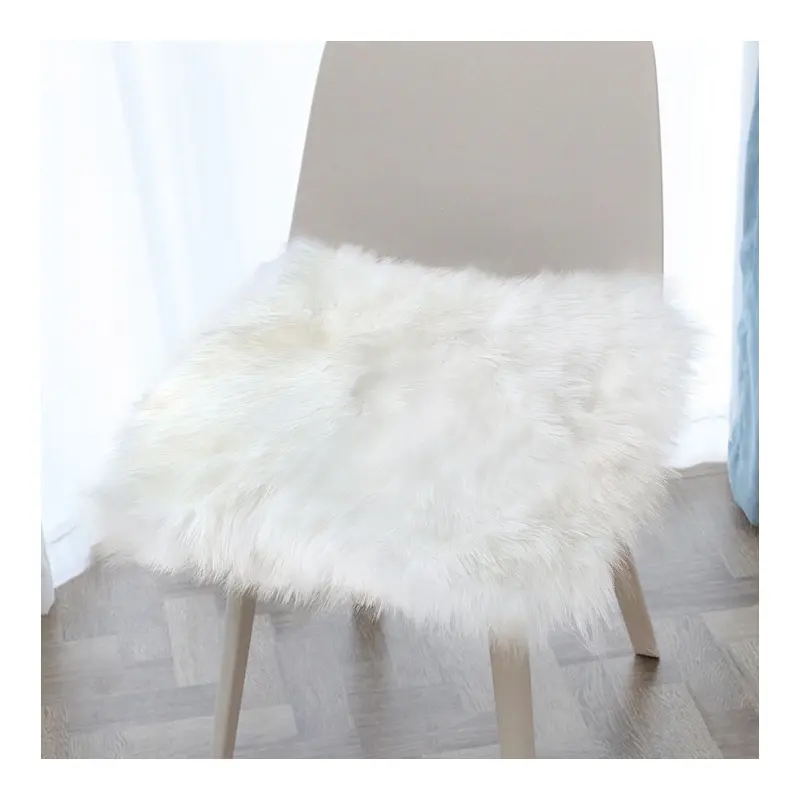 New Fashion Multi-color Comfortable Chair Cover Sheepskin Fur Living Room Cushion Seat Chair Pad