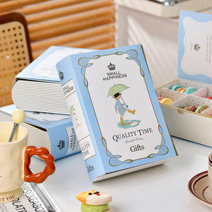 Boîtes à macarons en forme <span class=keywords><strong>de</strong></span> livre à emporter en papier <span class=keywords><strong>au</strong></span> design unique, boîtes à chocolat, boîtes à biscuits, emballage <span class=keywords><strong>de</strong></span> luxe - Product Image 4