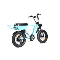 Vélo électrique urbain à longue autonomie, pneus larges de 20 pouces, batterie 48V 15Ah/20Ah, moteur 250W/750W, cadre à tube descendant, en stock dans l'UE et aux États-Unis.