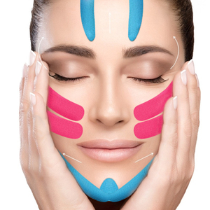 Bande de kinésiologie 1 pouce pour lifting des joues et raffermissement du <span class=keywords><strong>visage</strong></span>, en coton doux, hypoallergénique, sûre, imperméable, pour contour en V et thérapie physique - Product Image 1