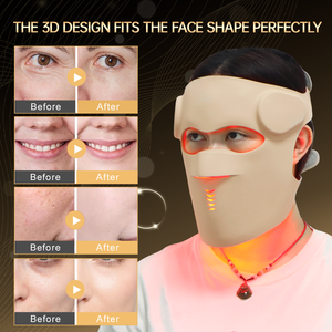 Pelangi grosir 415 nm 633nm 830nm merah Hihg cakupan silikon 7 lampu Led masker logo kustom lampu Led masker terapi - Product Image 3