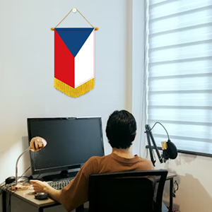 Wholesale Mini Pennant Car Flags 20x30cm Czech Republic Wall Decor <b>Small</b> <b>Ornaments</b> Hanging Digital Printing - Product Image 1