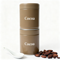 Boîte à thé et à café vintage de luxe 150 ml, boîte de rangement pour thé vert en feuilles et poudre de grains de café, boîte à provisions pour aliments