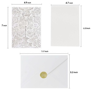 Tarjetas de felicitación de invitación de boda 3D personalizadas Material de papel de gran tamaño con diseño personalizado - Product Image 5