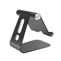 Support pliable pour téléphone et tablette en alliage d'aluminium durable, support de bureau réglable pour le bureau, la maison, regarder des films