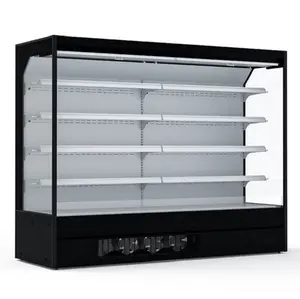 Refrigeratore aperto verticale del dispositivo di raffreddamento del supermercato del latte della frutta della vetrina del frigorifero commerciale Multideck