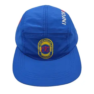 Premium Custom Camp Caps Lightweight Men Waterproof Nylon 5 Painel Cap Camping Hat