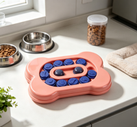 Jouet distributeur de friandises interactif pour chien, type labyrinthe, anti-étouffement, bol à alimentation lente, anti-ennui, en plastique écologique