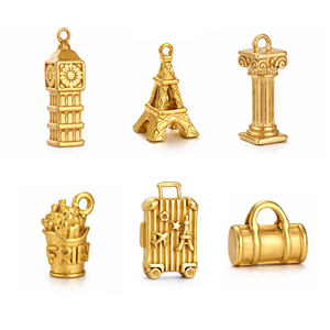 Dijes de Edificios Famosos del Mundo en Acero Inoxidable, Pilar Romano, Big Ben, <span class=keywords><strong>Torre</strong></span> <span class=keywords><strong>Eiffel</strong></span>, Colgantes para Hacer Pulseras y Collares - Product Image 1