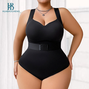 Body gainant intégral pour <span class=keywords><strong>femme</strong></span> <span class=keywords><strong>en</strong></span> jersey tissé sans couture, bretelles invisibles, bandes antidérapantes, contrôle du ventre, fermeture à agrafes, taille - Product Image 1