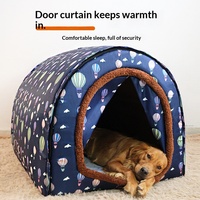 Lit pour chien moderne de luxe, lavable et amovible, chaud pour l'hiver, écologique, en tissu Oxford, avec toit en aluminium, pour petits/grands chiens, usage quotidien