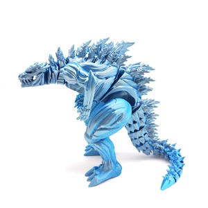 Statue de Godzilla en résine bleue, figurine de collection, modèle de personnage contemporain, décoration pour collection personnelle - Product Image 4