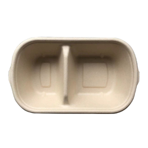Conteneur de bagasse passe au micro-ondes compostable en vrac vente en gros passe au micro-ondes étanche utilisation dans les restaurants passe au micro-ondes - Product Image 3