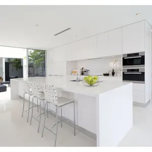 Modern High End White Glossy Lacquer Kitchen Cabinets Furniture Designs Modular Kitchen Cabinet