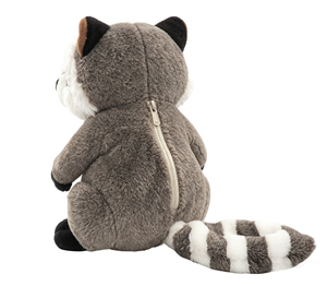 Peluche di Procione e Animali Selvatici Personalizzabili OEM ODM con Logo e Tasca Posteriore con Cerniera - Product Image 2